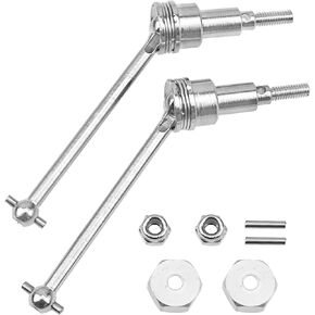 2Pcs Vgoohobby Steel Front Drive Shaft Joint CVD Driveshaft Joint w/Lock Nut Compatible with HAIBOXING HBX 18859 18858 18857 18856 1/18 RC Car