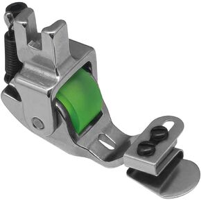T351 Adjustable Width Downward Folding Hemming Curling Presser Foot with Roller for Industrial Sewing Machine Part (Diamond Wheel)