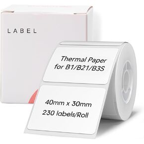 NIIMBOT Labels B1/B21/B3S/K3 Label Maker, 2'' x 2'' (50x50mm) Thermal Sticker Label, Waterproof Price/Memo Labels for NIIMBOT B21/B3S Label Printer, 1 Roll of 150 Self-Adhesive Thermal Labels (White)