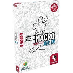 MicroMacro: Crime City 3: All in – Board Game by Pegasus Spiele - 1-4 Players – Board Games for Family – 15-45 Minutes of Gameplay – Games for Game Night – Teens and Adults Ages 14+ - English Version