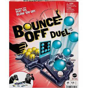 Mattel Games Bounce-Off Duel 2-Player Game for Kids, Teens, Families & Adults, Slam The Paddles & Balls Pop Out with Challenge Cards