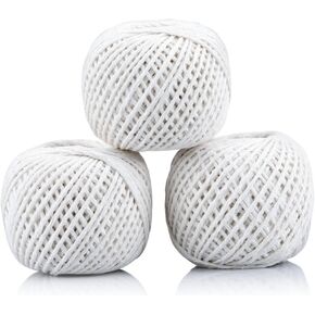 joycraft 984Feet Christmas Cotton String Balls,2mm Cotton Bakers Rope,Kitchen Cooking String, Durable String for Arts Craft,Gift Wrap,Meat Preparation,Baking,Gardening,and Butchers(3pcs x 328ft) in Saudi Arabia