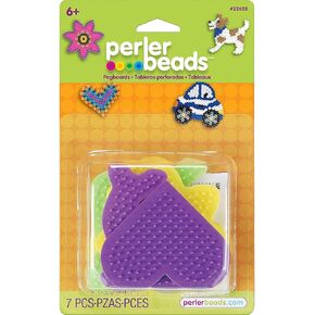 Perler Small Fun Shaped Pegboards for Fuse Beads, Assorted, 8.5 x 5.25 x 2, Pack of 5