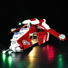 LED Lighting Kit for Lego Star Wars: The Clone Wars Coruscant Guard Gunship 75354, LED Light Compatible with Lego 75354 Building Block Models (Remote Control Version)