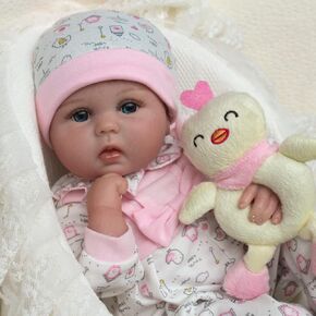 Reborn Baby Dolls - 16 Inch Realistic Newborn Girl, Lifelike Handmade Silicone Baby with Soft Weighted Body Like Real Baby, Kids Gift Box for 3+ Year Old