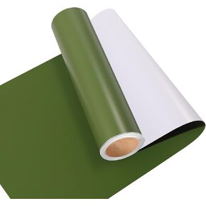 AHIJOY Dark Green Vinyl Permament Adhesive 12" x5FT Satin Metallic Vinyl for Stickers Decals Cups DIY Projects All Craft Cutter,Matte Texture