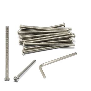iExcell 100 Pcs M3 x 8 Stainless Steel 304 Hex Socket Button Head Cap Screws Bolts Kit, Thread Pitch 0.5 mm