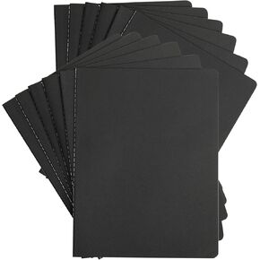 Large Notebook Journals Bulk, 12 Pack, Black Cover, Dot Grid, 60 Pages, A4 Size, 8.5x11 inch, 80GSM Thick Dotted Paper