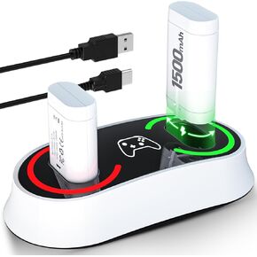 حزمة بطارية لوحدة تحكم Xbox 2x4400 مللي واط في الساعة/ 1600 مللي أمبير في الساعة، بطارية قابلة للشحن السريع وشاحن لجهاز Xbox One، محطة شحن بطارية لجهاز Xbox One S|X، One Elite، Series X|S، ملحق لجهاز Xbox in Kuwait