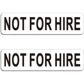 Not For Hire Magnetic Signs, 3"× 12" Not For Hire Car Magnetic Signs for Vehicles, DOT Requirements, Display On Box Truck, Tractor Trailer, Company Vehicle, Personal Vehicle (2Pcs)