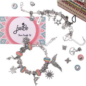 Charm Bracelet Making Kit DIY Craft Jewelry Gift Set for Kids Girls Teens