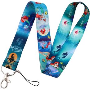 Cartoon Cute Anime Lanyard Keychain, ID Badges Lanyard, Key Lanyard for ID Card Holder, Cell Phone Case