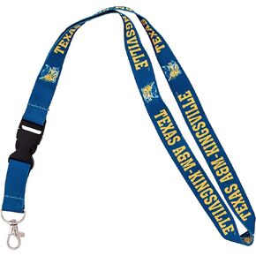 Desert Cactus Texas A&M University Kingsville Lanyard TAMUK Javelinas Car Keys ID Badge Holder Keychain Detachable Breakaway Snap Buckle (Blue Javelina)