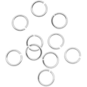 Beadaholique SSJL06 10-Piece Sterling Jump Lock Rings, 6mm, 18-Gauge, Silver
