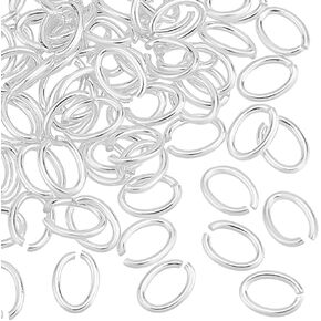 PH PandaHall 70pcs Sterling Silver Open Jump Rings, Oval Jewelry Jump Rings Sliver Jump Rings Jewelry Connector Ring O Rings Mini Open Jump Rings for DIY Necklace Bracelet Jewelry Making Repair