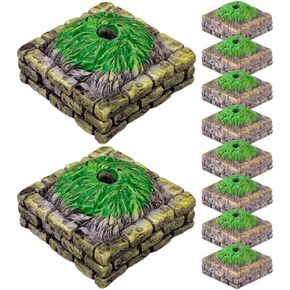 10pcs Miniature Trees and Model Trees Base Diorama Trees Base Train Scenery Fake Trees Base Railways Trees Base for DIY Micro Landscape Sand Table