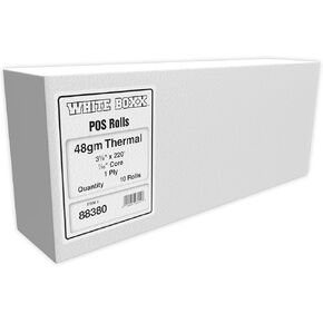 Thermal Paper Receipt Rolls, 3-1/8 x 220 x 10 Rolls, 48 Gram Weight, 7/16" Core ID, BPA Free, Grade A, Pure 85 Bright White Paper, Unique Thermal Coating