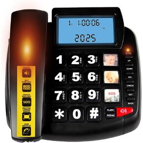 It can Edit 9 one Touch Memory Speed Dialing and Images, Elderly Image Phone, Phone for Patients with Alzheimer's Disease and Enlarged Phone for Patients with Hearing Impairment