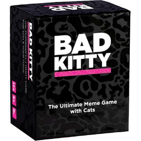Bad Kitty Party Game - The Ultimate Meme Game with Cats - The Cats Against Humans Card Game for Feline Lovers, Friends, Family, College Students, Fun Parties and Board Games Night with Your Group
