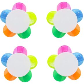 Pomeat Flower Shape Fluorescent Watercolor Pen Petals Highlighters, 4 Park