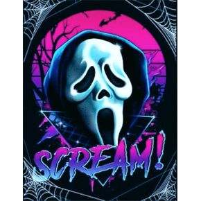 Generic DIY 5D Diamond Art Painting Kits for Adult, Horror Movie Scream Full Round Drill Cross Stitch Embroidery Kits for Home Wall Decor Gifts(16x12inch/40×30cm)