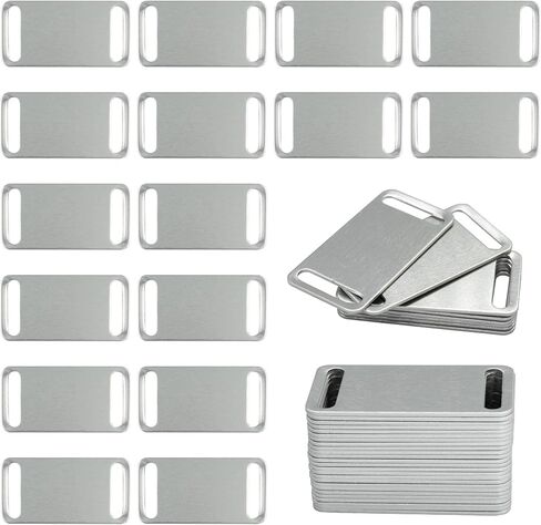 StayMax Aluminum Engraving Blanks Tags Stamping Blanks Tags Blank Dog Tag Pet ID Tag 25 Pieces (Green) in Saudi Arabia