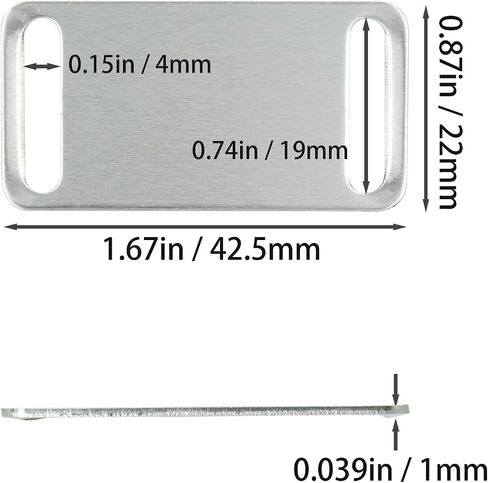 StayMax Aluminum Engraving Blanks Tags Stamping Blanks Tags Blank Dog Tag Pet ID Tag 25 Pieces (Green) in Saudi Arabia