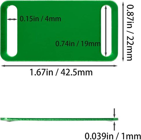 StayMax Aluminum Engraving Blanks Tags Stamping Blanks Tags Blank Dog Tag Pet ID Tag 25 Pieces (Green) in Saudi Arabia