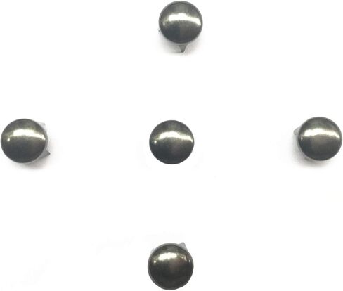 100 Pcs Round Dome Studs Metal Claw Beads Nailhead Punk Rivets with Spikes (Gun Metal/Black, 9 Mm) in Kuwait