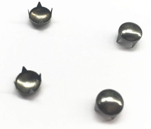 100 Pcs Round Dome Studs Metal Claw Beads Nailhead Punk Rivets with Spikes (Gun Metal/Black, 9 Mm) in Kuwait