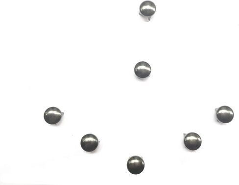 100 Pcs Round Dome Studs Metal Claw Beads Nailhead Punk Rivets with Spikes (Gun Metal/Black, 9 Mm) in Kuwait