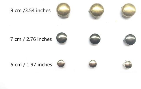 100 Pcs Round Dome Studs Metal Claw Beads Nailhead Punk Rivets with Spikes (Gun Metal/Black, 9 Mm) in Kuwait