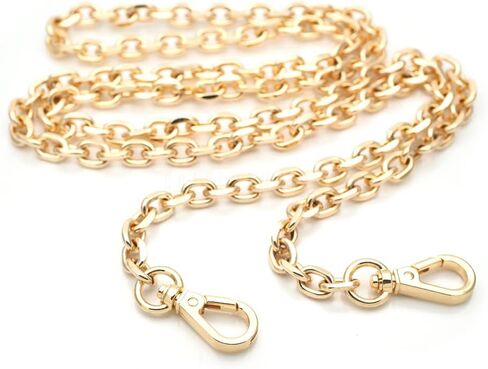 CRAFTMEMORE 55 Inches Purse Chain Strap, Crossbody Purse Handle Replacement, Metal Shoulder Handbag Accessories CH092 (Gold) in Saudi Arabia