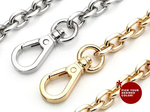CRAFTMEMORE 55 Inches Purse Chain Strap, Crossbody Purse Handle Replacement, Metal Shoulder Handbag Accessories CH092 (Gold) in Saudi Arabia