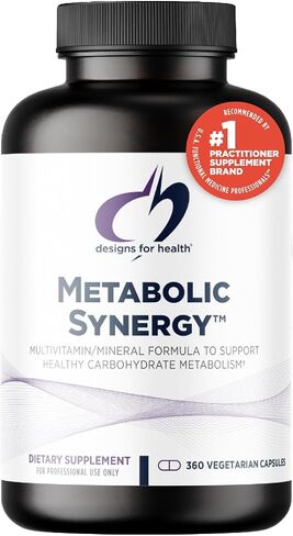 Designs for Health Metabolic Synergy - Multivitamin and Mineral Supplement with Chromium, Zinc, Selenium, R-Lipoic Acid, Vitamins + More (360 Capsules) in Saudi Arabia
