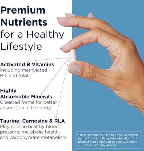 Designs for Health Metabolic Synergy - Multivitamin and Mineral Supplement with Chromium, Zinc, Selenium, R-Lipoic Acid, Vitamins + More (360 Capsules) in Saudi Arabia