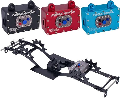 ملحقات RC بمقياس 1/10، صندوق استقبال خلية الوقود من الألومنيوم 1/10 لزاحف RC 1/10 1/8 RC4WD TF2 SCX10 Pro VS4-10 1/10 RC ترقيات ملحقات الزاحف (أزرق) in Kuwait