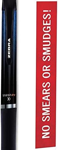 Zebra Pen Sarasa Dry X1 Retractable Gel Pen, Medium Point, 0.7mm, Black Ink, 12-Pack in Saudi Arabia