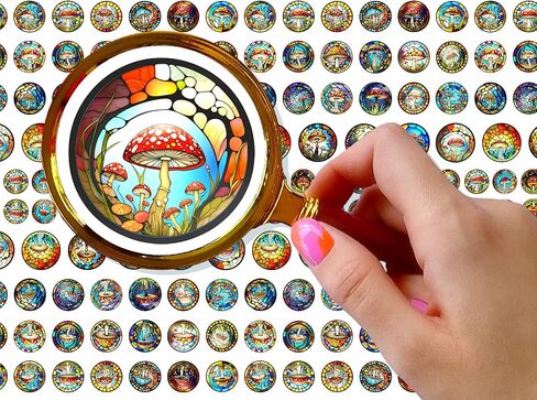 Nail Stickers Decal Transfers (5 Sheets) FLONZNAIL Mushroom Watercolor Vintage Illustration in Saudi Arabia