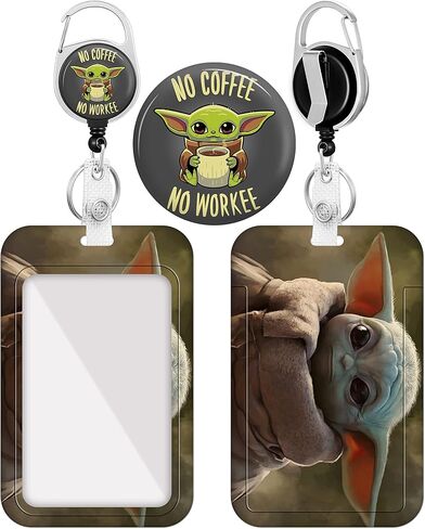 حامل شارة Akkya مع بكرة قابلة للسحب، لطيف مضحك الكرتون أنيمي الجمجمة معرف اسم العلامة العمل شارة كليب الثقيلة العمودي بطاقة حامي غطاء حالة للعمل مكتب ممرضة الطالب المعلم النساء الرجال in Kuwait