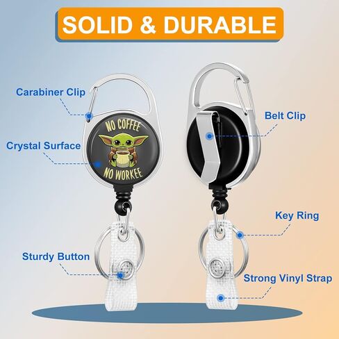 حامل شارة Akkya مع بكرة قابلة للسحب، لطيف مضحك الكرتون أنيمي الجمجمة معرف اسم العلامة العمل شارة كليب الثقيلة العمودي بطاقة حامي غطاء حالة للعمل مكتب ممرضة الطالب المعلم النساء الرجال in Kuwait