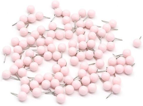 100 Pcs Round Head Push Pins Map Tacks Map Marking Pins Thumbtacks Decorative Pushpins Thumb Tacks for Bulletin Board Cork Board Pink in Saudi Arabia