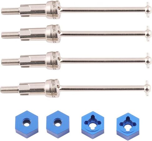 4Pcs RC CVD Drive Shaft for ARRMA 1/18 Granite Grom Metal Front & Rear Driveshafts Upgrade Parts (Silver) in Kuwait