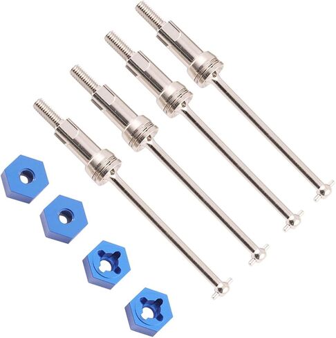 4Pcs RC CVD Drive Shaft for ARRMA 1/18 Granite Grom Metal Front & Rear Driveshafts Upgrade Parts (Silver) in Kuwait
