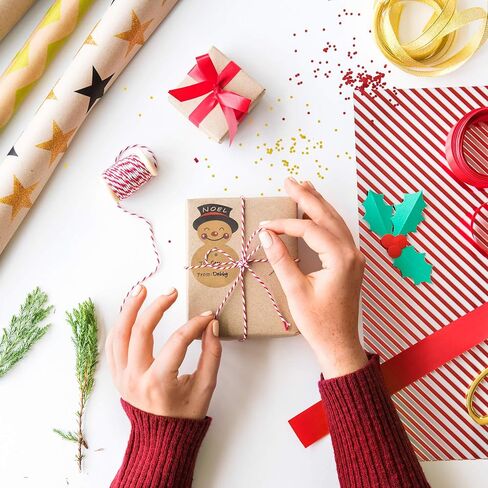 200 Pcs Christmas Gift Tags - Christmas Gift Tags Stickers,Christmas Tags Stickers,Christmas Tags for Gifts,Gift Tag Stickers,Christmas Wrapping Paper Tags,2.16 x 3.34 Inch (4 Color) in Saudi Arabia