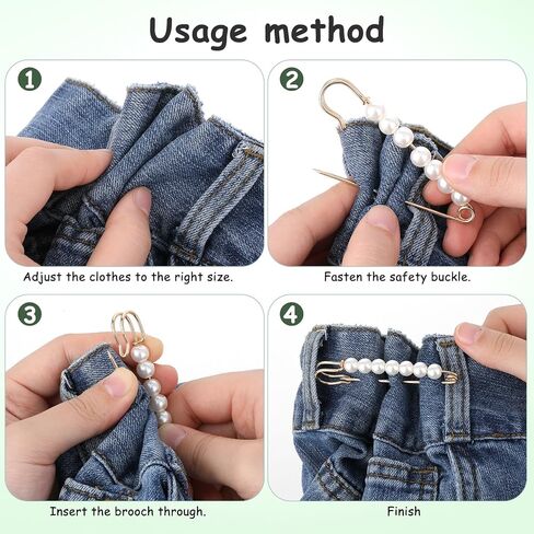 10pcs Decorative Safety Pins Rhinestone Brooch Pin Pearl Brooch Pins Pearl Pins Artificial Pearls Rhinestones Brooch for Women Girls Pants Extender Safety Pins in Saudi Arabia