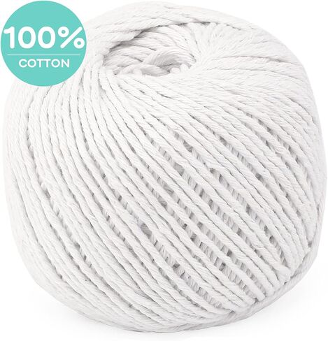 joycraft 984Feet Christmas Cotton String Balls,2mm Cotton Bakers Rope,Kitchen Cooking String, Durable String for Arts Craft,Gift Wrap,Meat Preparation,Baking,Gardening,and Butchers(3pcs x 328ft) in Kuwait