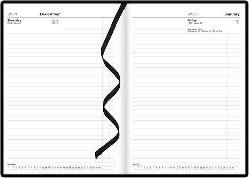 Letts of London Standard A4 Day to a Page Planner بغلاف صلب بمظهر جلدي، طول 11.75 بوصة، مستلزمات مكتبية ومدرسية سوداء in Saudi Arabia