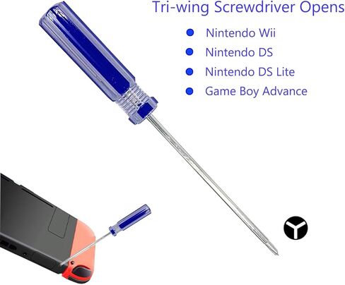 WEPUSEN Security Tri-wing Y Trigram مفك براغي 3.8 مم 4.5 مم لقم صامولة لنينتندو NES SNES N64 Wii NDS، Gamecube، Gameboy Advance Sega Game Gear Tool Kit in Saudi Arabia