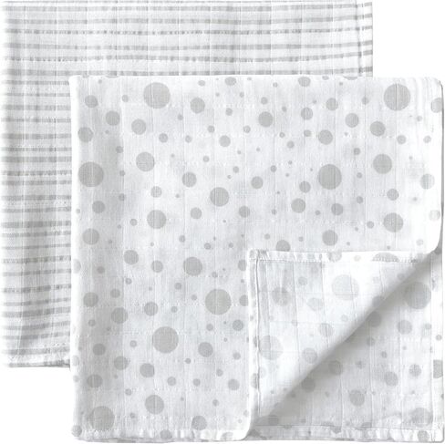 MOZAH Organic Muslin Swaddle Blankets - 100% Cotton for Girl and Boy - Receiving Blanket - 2 Pack of Baby Swaddle Blankets for Gender Neutral Nursery (Mauve and Beige) in Saudi Arabia
